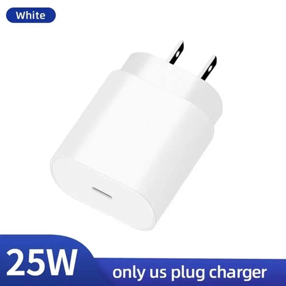 PD 25W USB C Charger Quick Charge 3.0 Super Fast Charging With Type C Cable For Samsung Galaxy S23 S22 S21Ultra Note 20